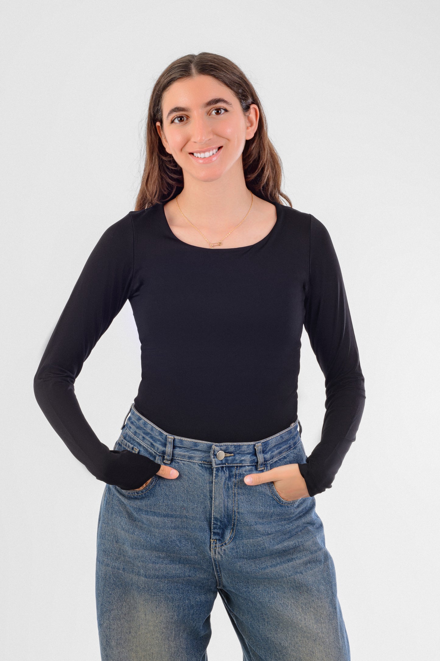 Wide Neck Long sleeve