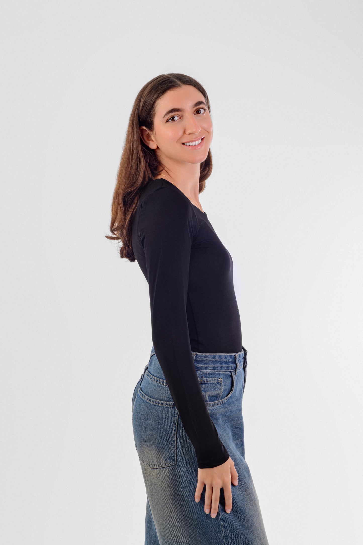 Wide Neck Long sleeve