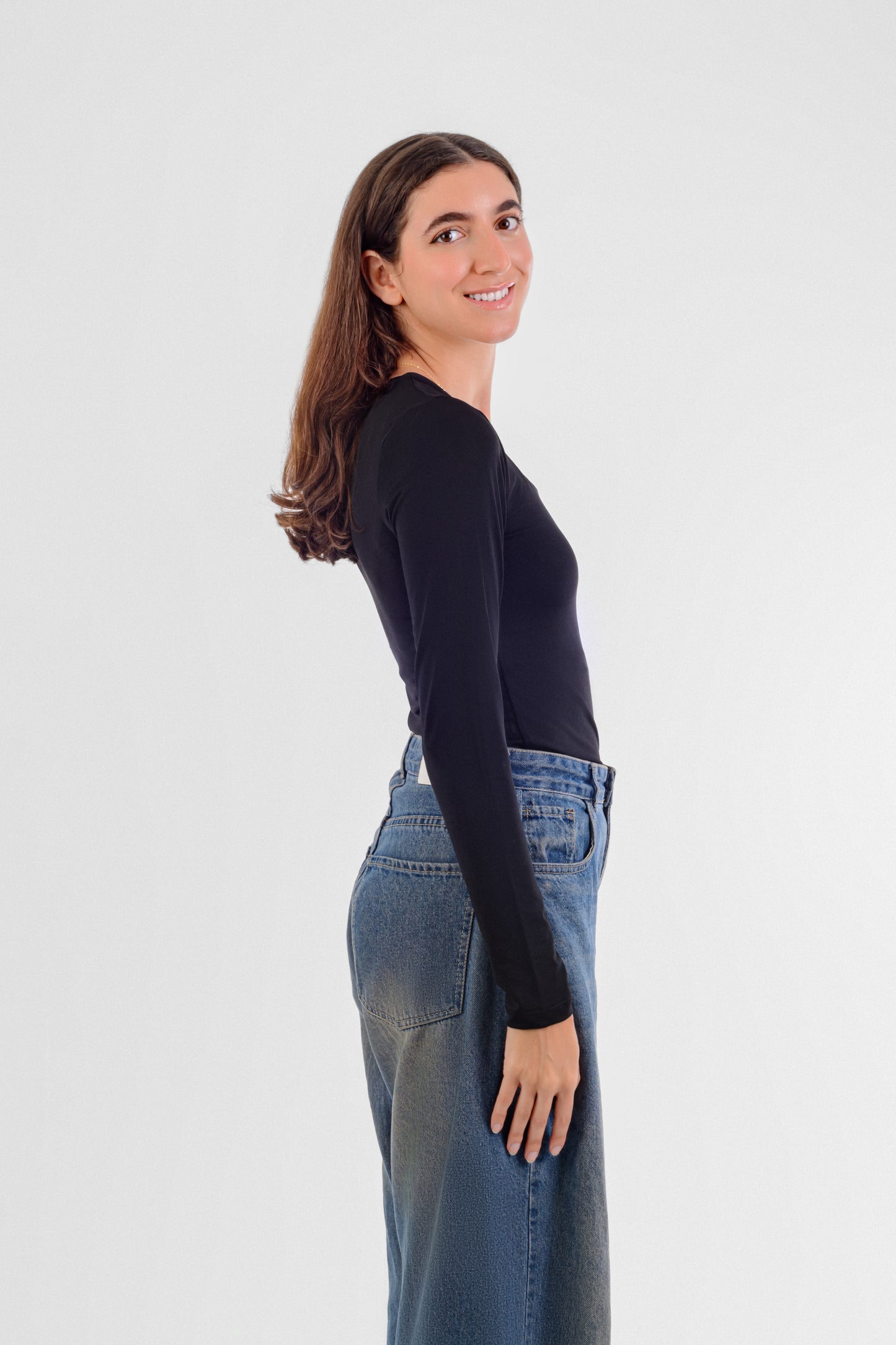 Wide Neck Long sleeve