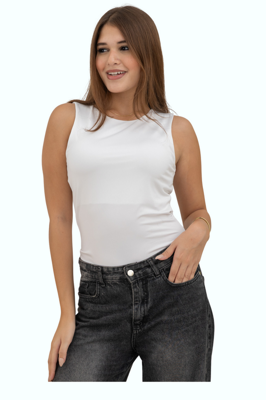 Round Sleeveless Top
