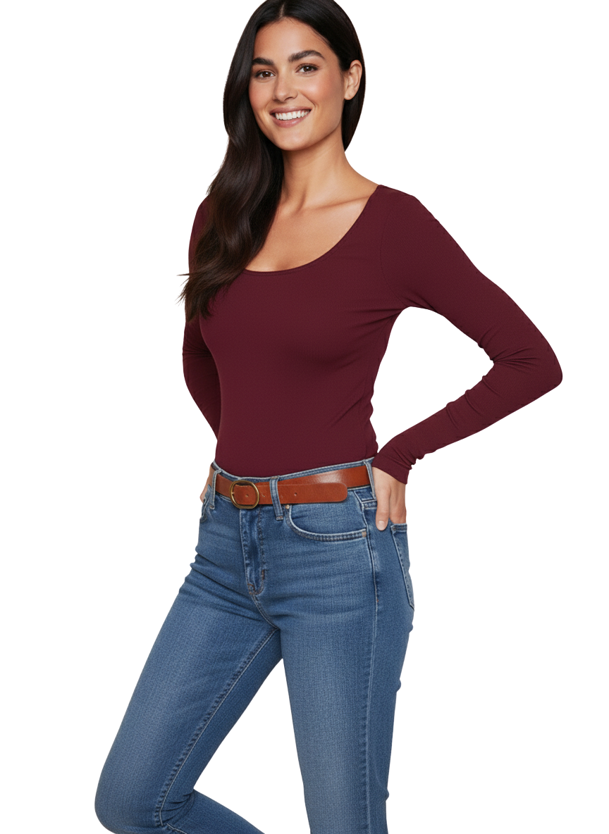 Wide Neck Long sleeve